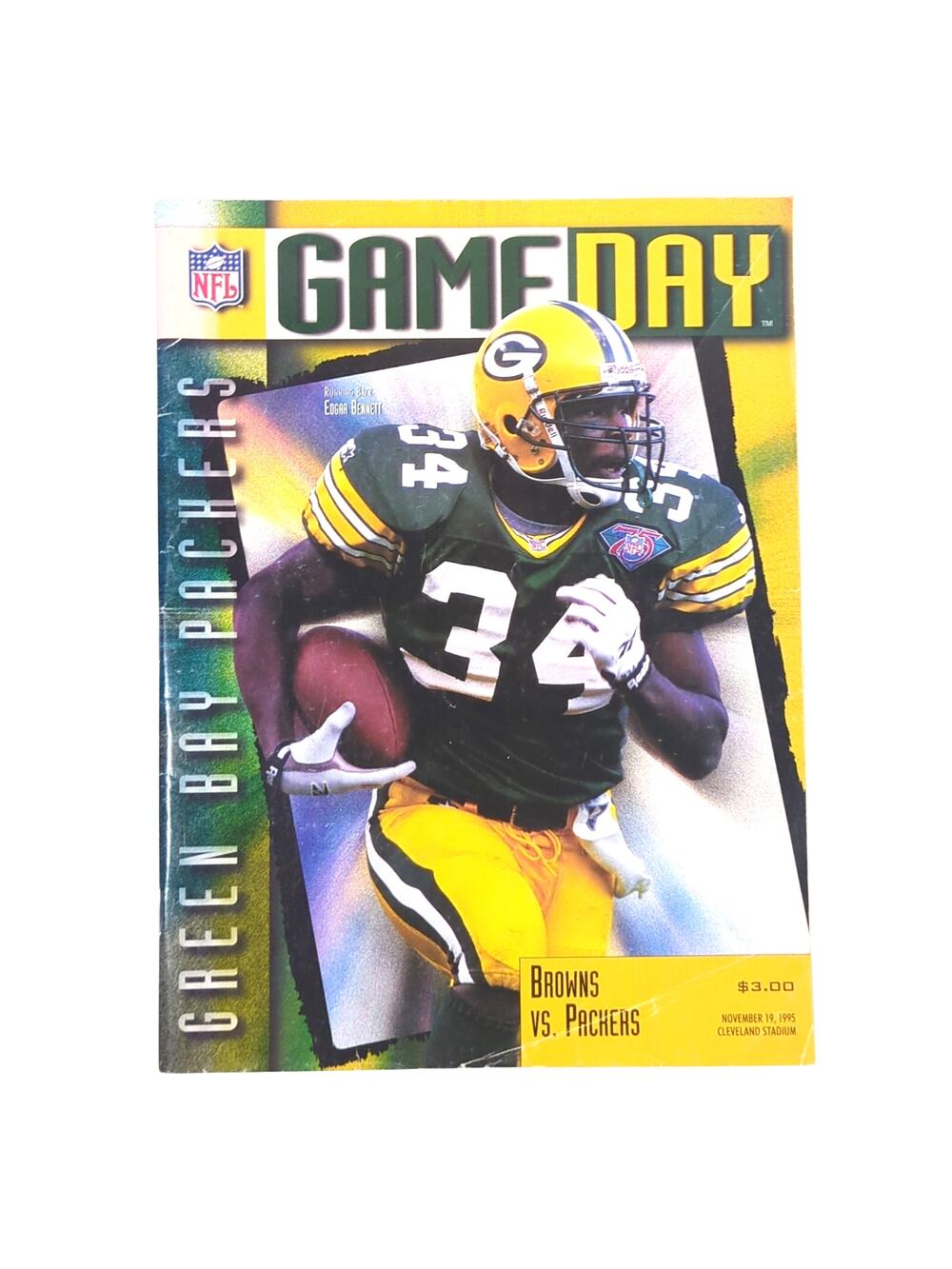 Green Bay Packers vs Cleveland Browns Game Day Magazine Program 11 19 1995